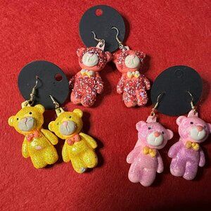 Teddy Bear Earrings